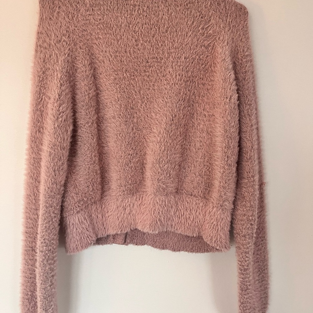 Women's Pink Cardigan Sweater - Picture 7 of 11